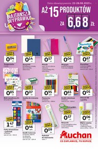 Gazetka AUCHAN - NAJTAŃSZA Wyprawka Szkolna Hipermarket (2025-08-22 - 2025-08-28)