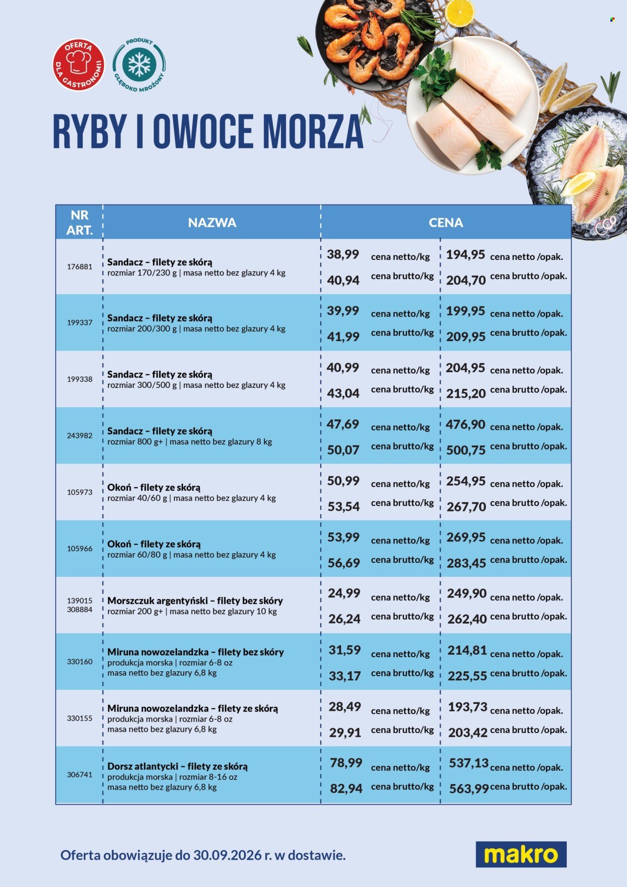 Gazetka MAKRO - Ulotka ryby i owoce morza - oferta w dostawie