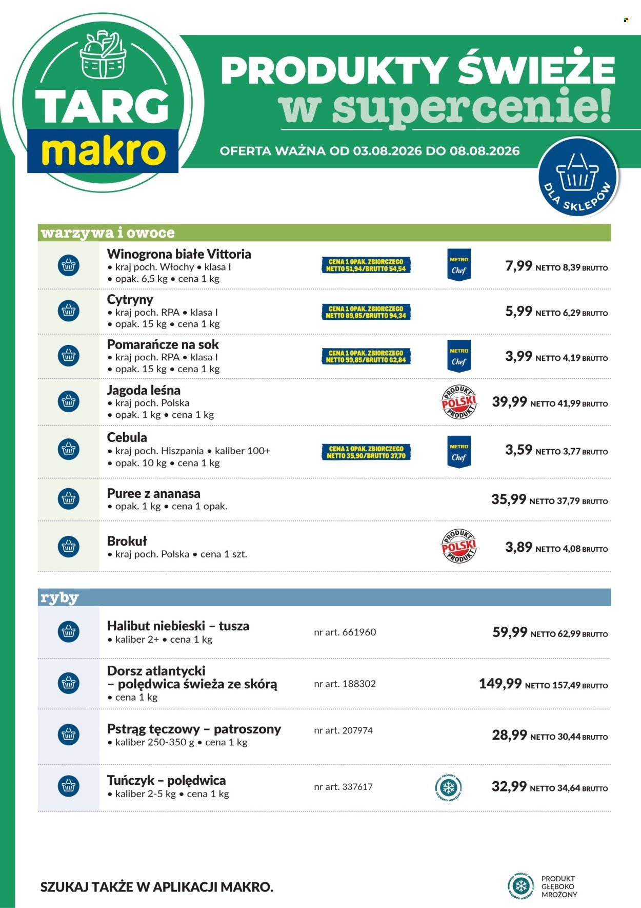 Gazetka MAKRO - Targ MAKRO - oferta świeża w super cenach!