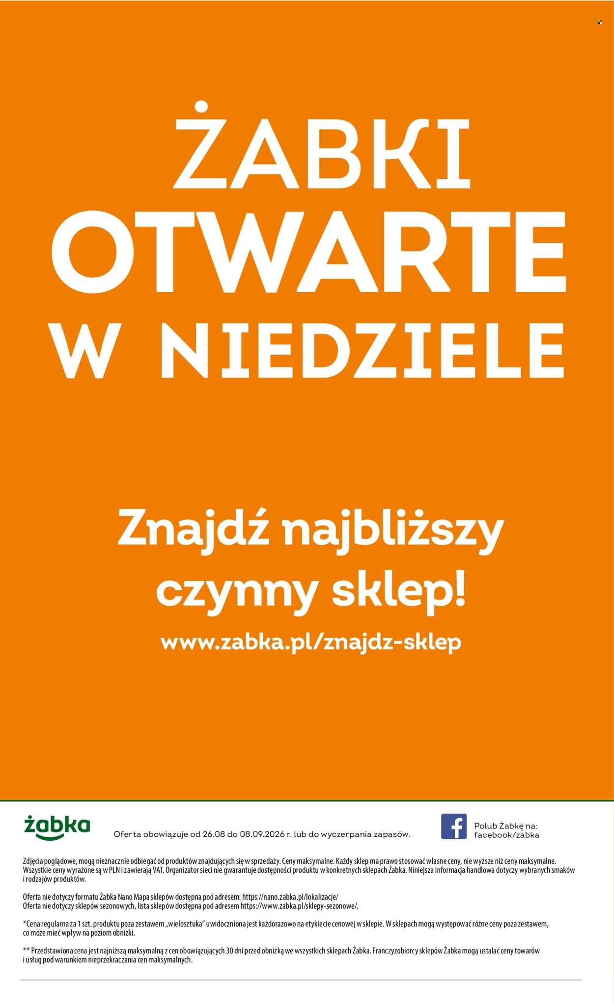 Gazetka ŻABKA - Od środy 26.08.2026
