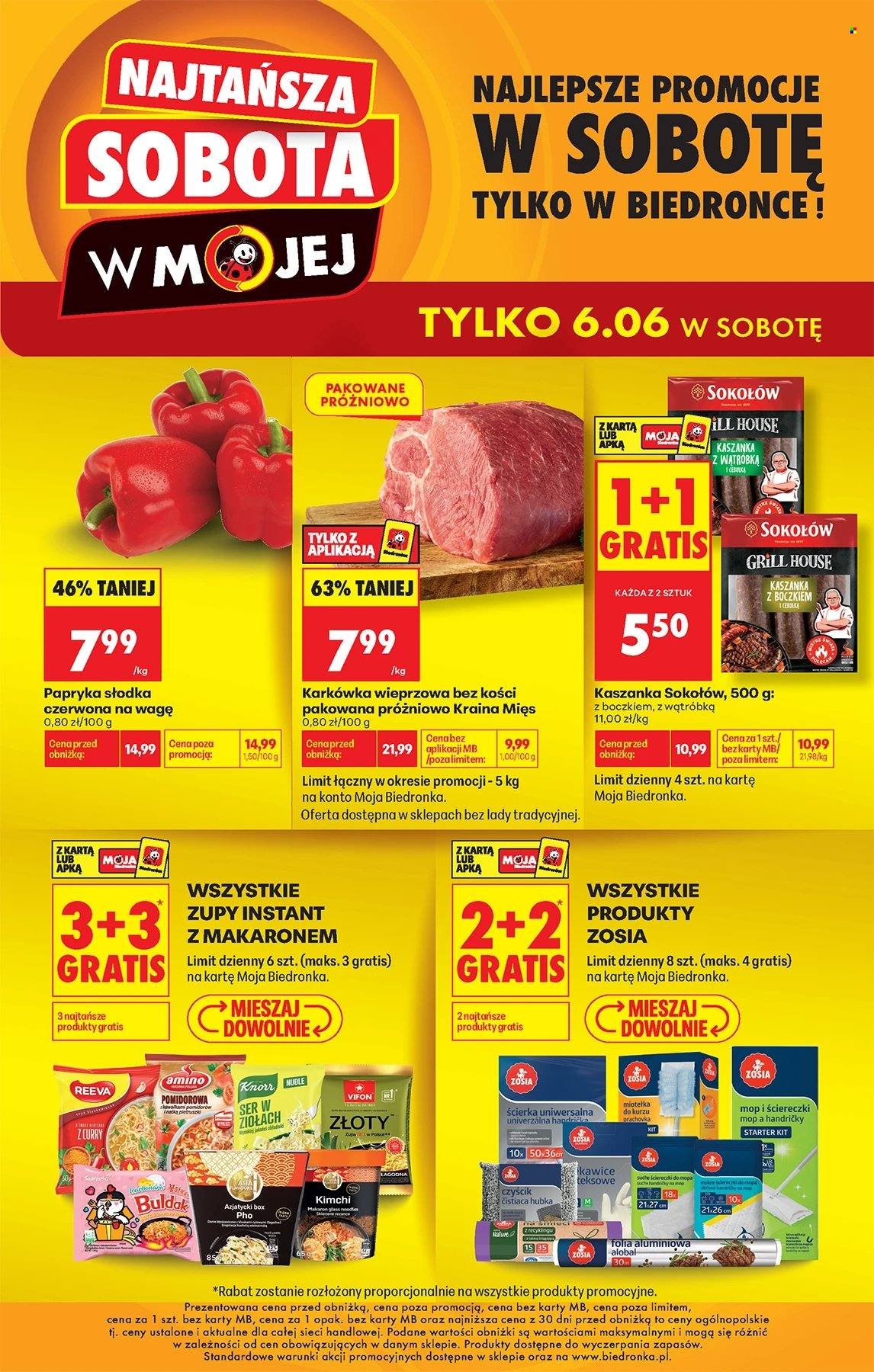 Gazetka BIEDRONKA - Najtańsza soboty