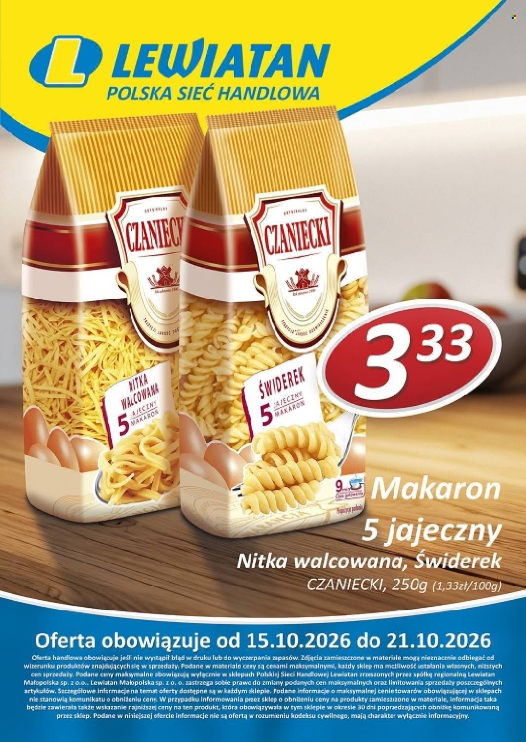 Gazetka LEWIATAN - Od czwartku 15.10.2026