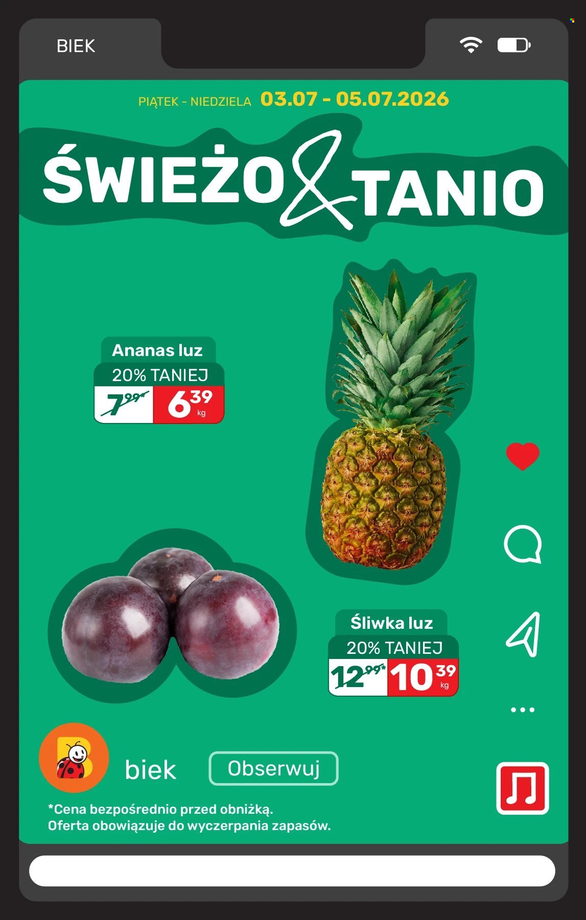 Gazetka BIEDRONKA - Kiek