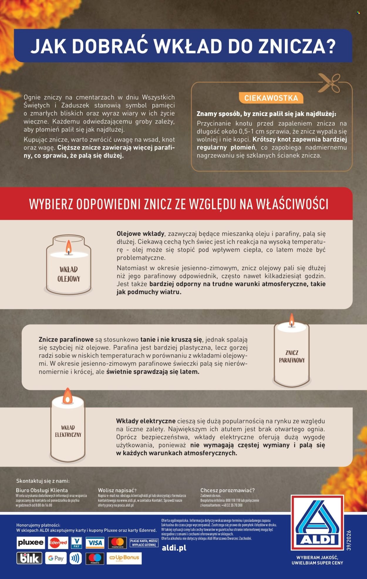 Gazetka ALDI - Znicze i stroiki
