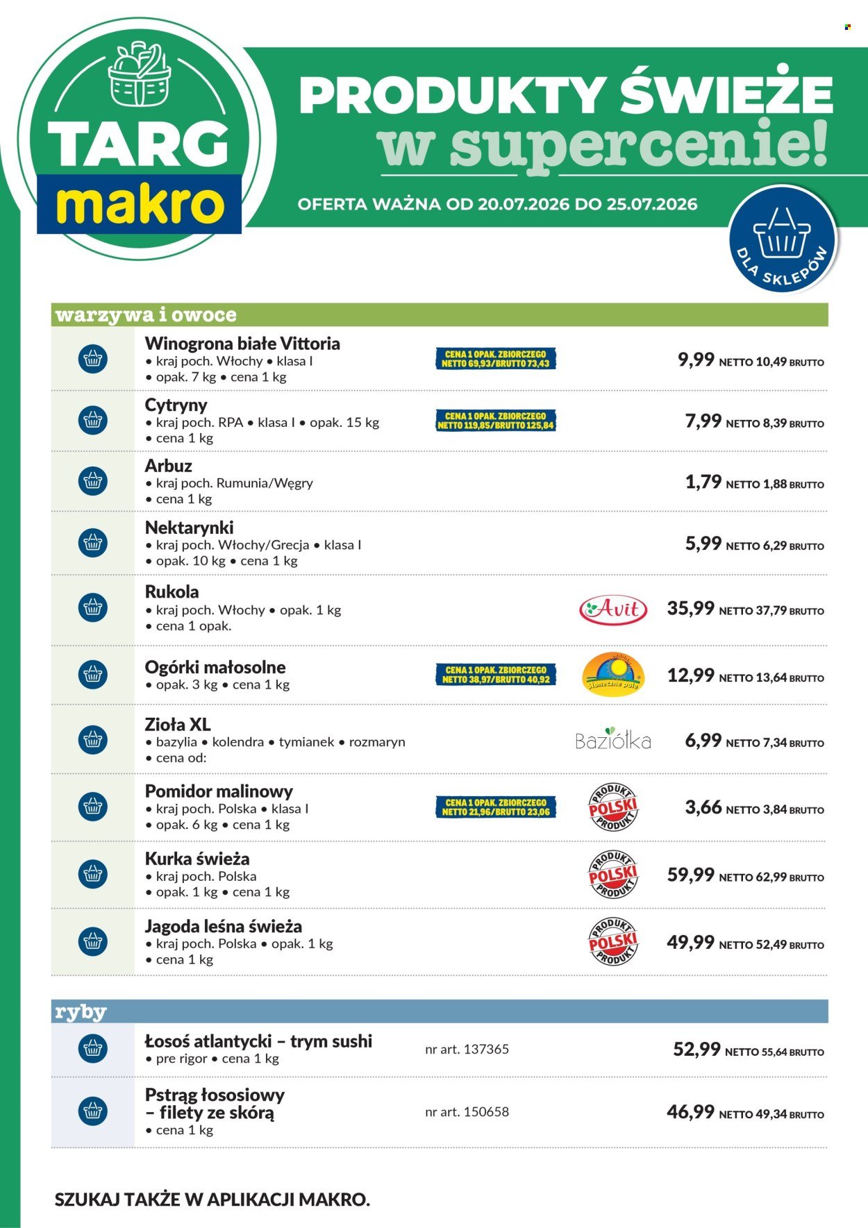 Gazetka MAKRO - Targ MAKRO - oferta świeża w super cenach!