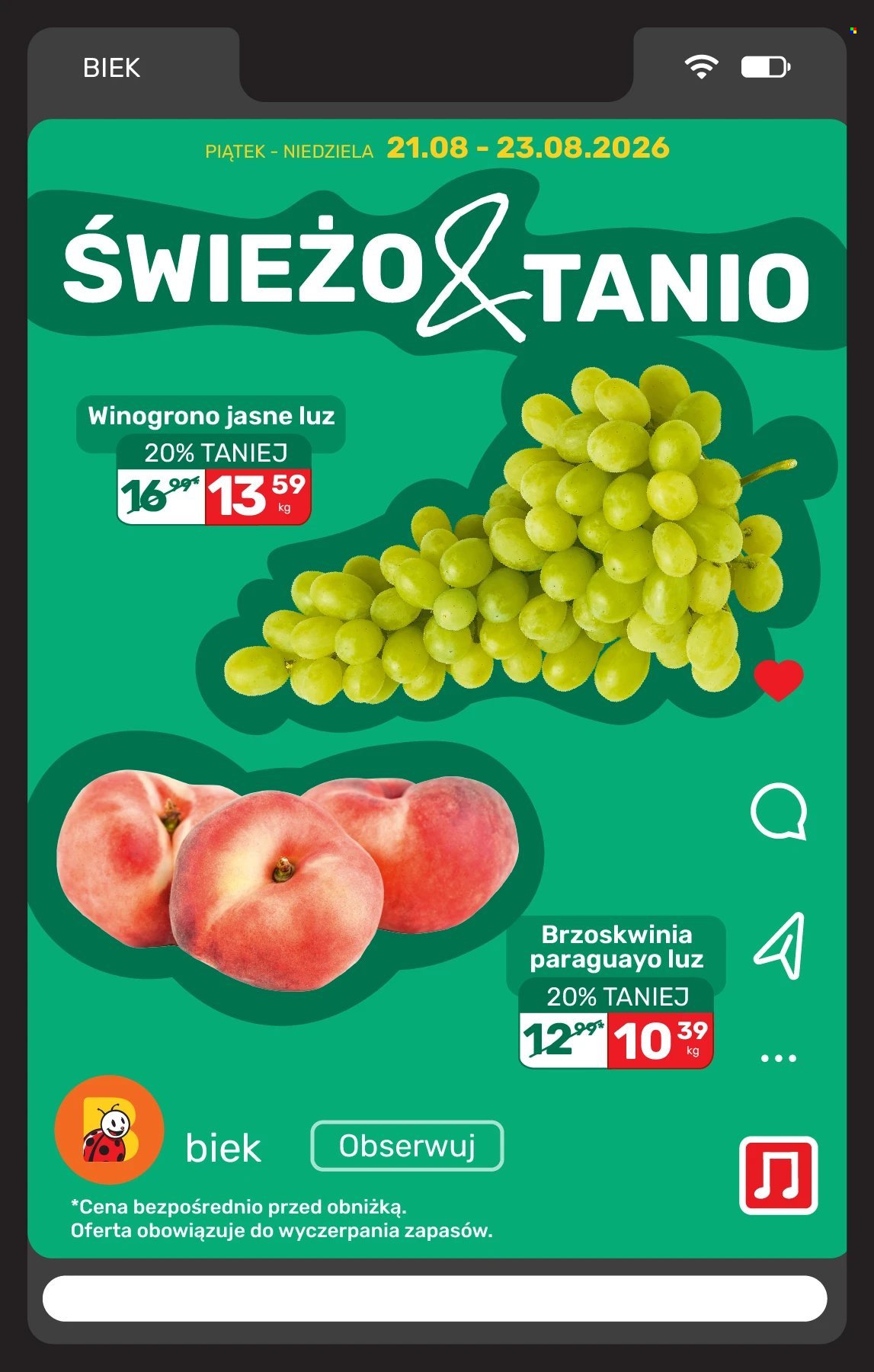 Gazetka BIEDRONKA - Biek