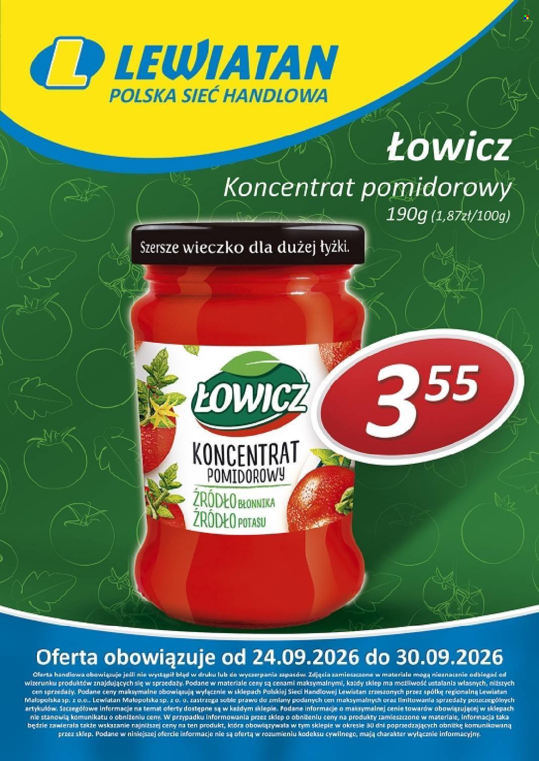 Gazetka LEWIATAN - Od czwartku 24.09.2026