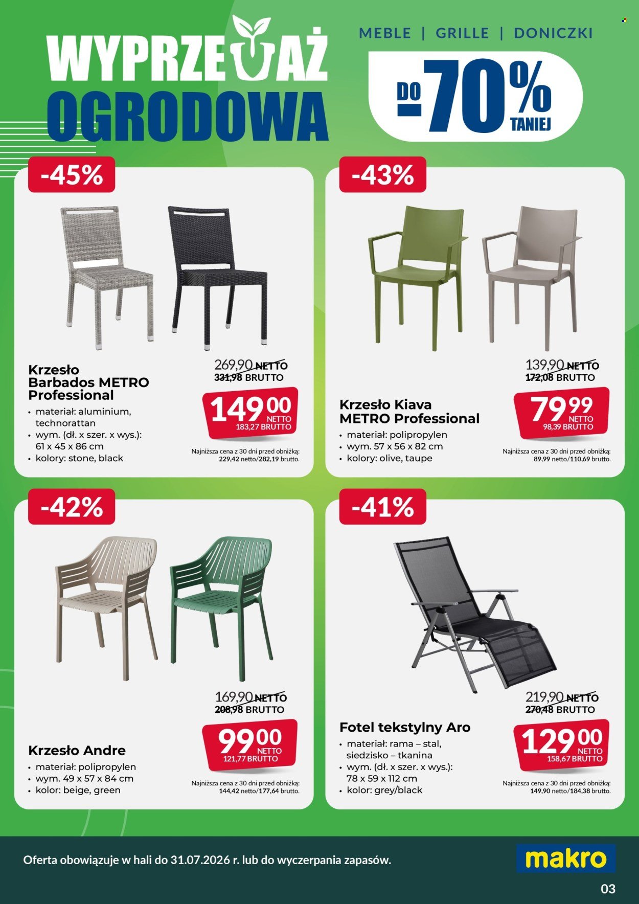 Gazetka MAKRO - Ulotka wyprzedaż ogrodowa