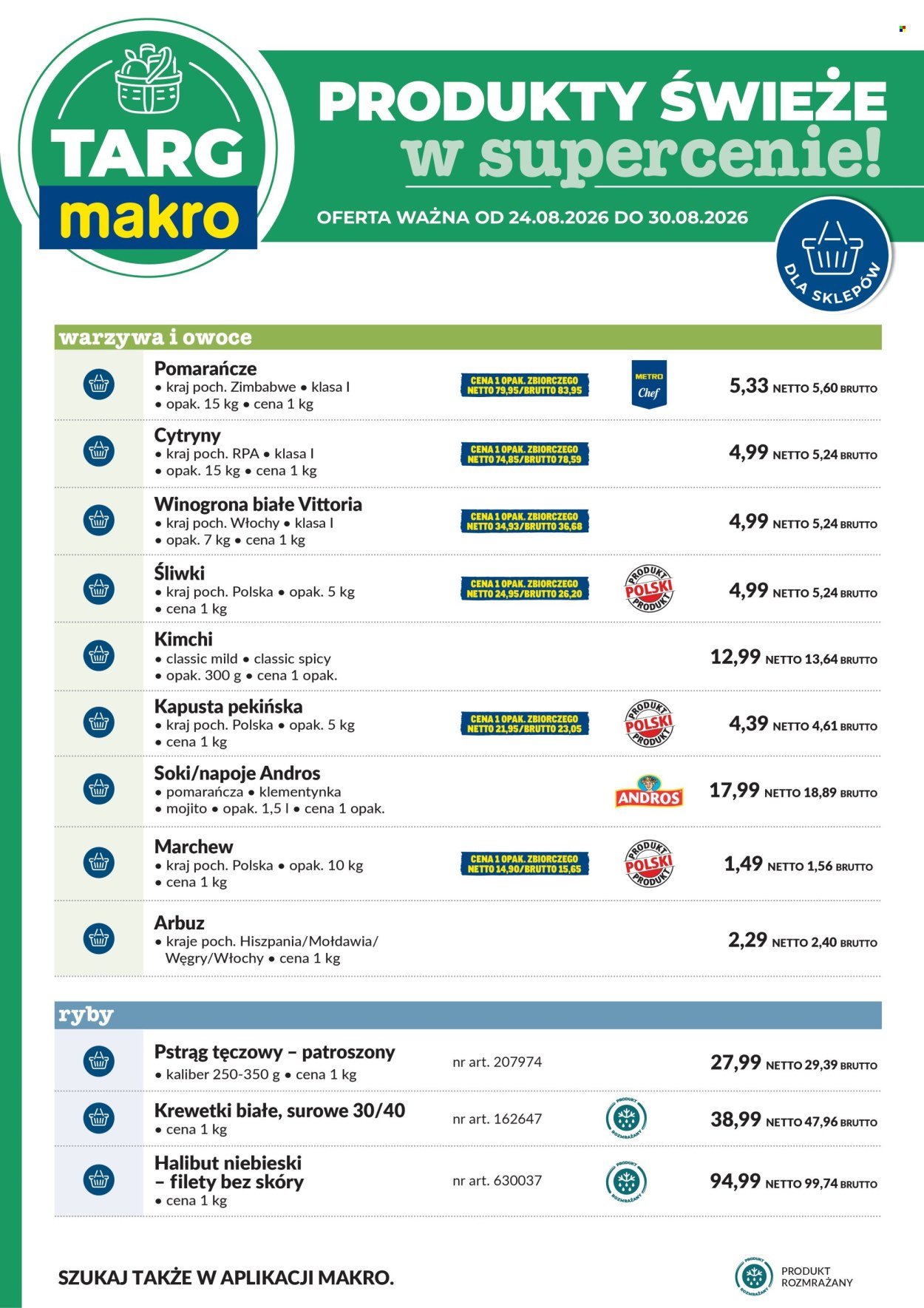 Gazetka MAKRO - Targ MAKRO - oferta świeża w super cenach!