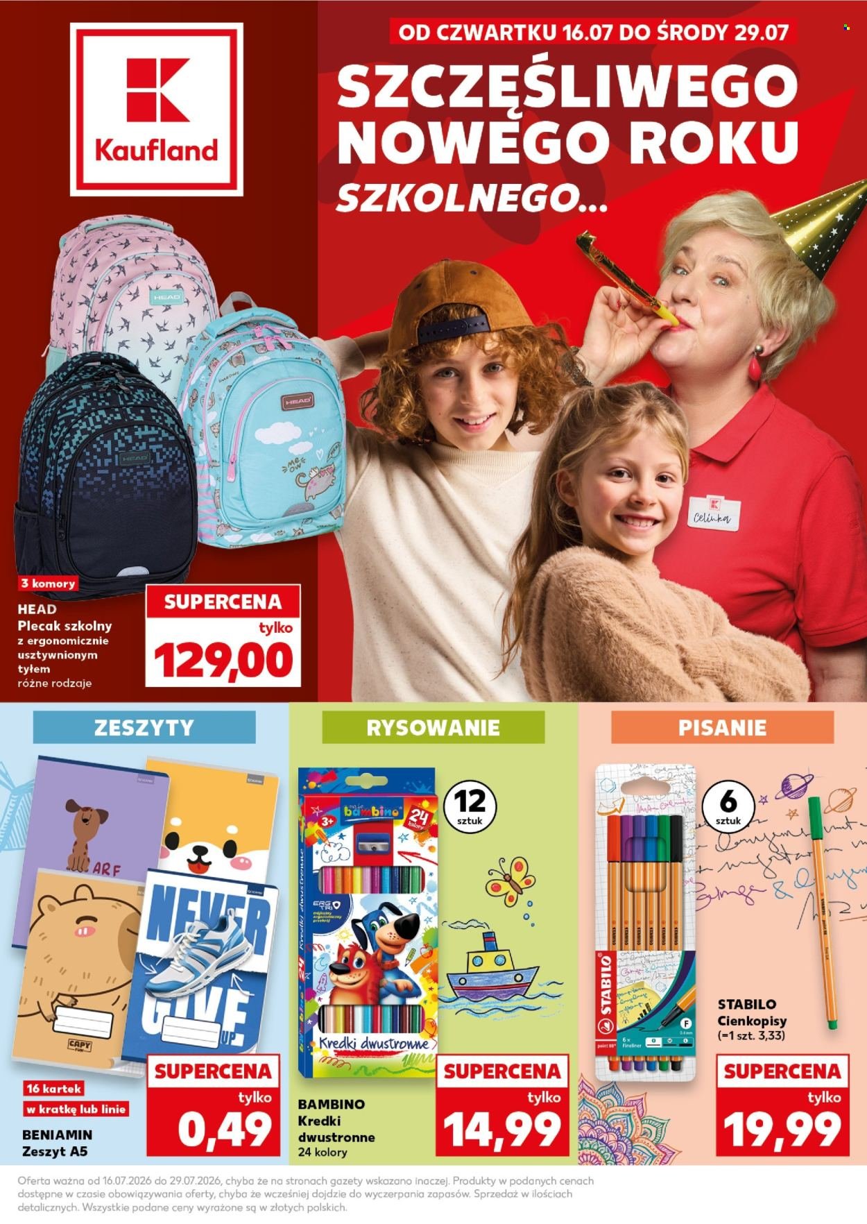 Gazetka KAUFLAND - Szczęśliwego nowego roku szkolnego...