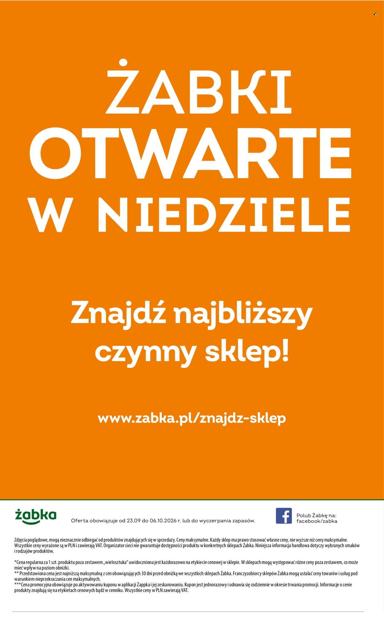 Gazetka ŻABKA - Od środy 23.09.2026