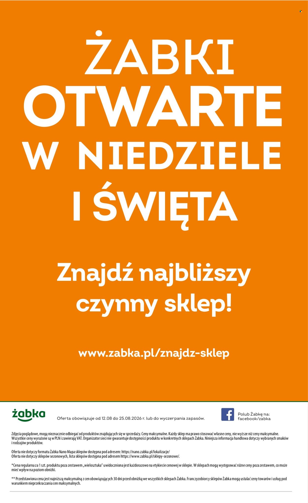 Gazetka ŻABKA - Od środy 12.08.2026