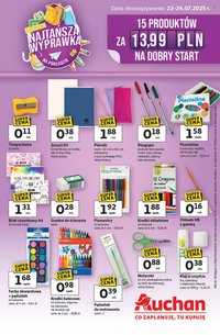 Gazetka AUCHAN - NAJTAŃSZA Wyprawka Szkolna (2025-07-22 - 2025-07-24)