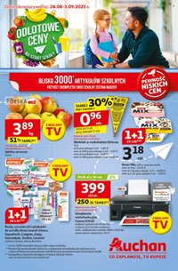 Gazetka AUCHAN - Odlotowe ceny na start szkoły (2025-08-28 - 2025-09-03)