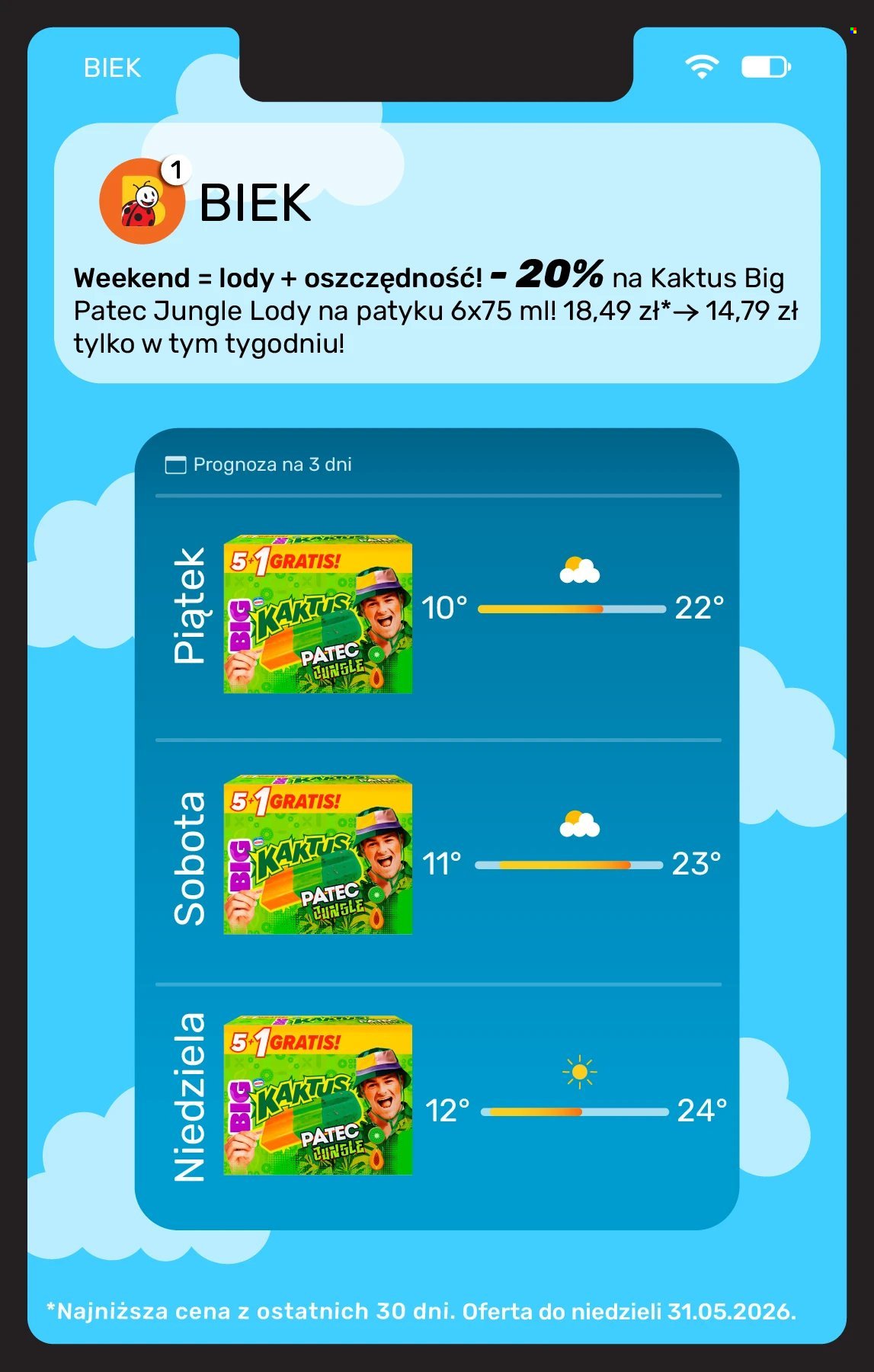 Gazetka BIEDRONKA - Kiek