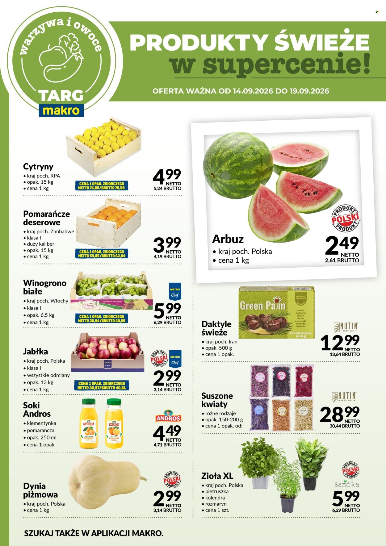 Gazetka MAKRO - Targ MAKRO - oferta świeża w super cenach!