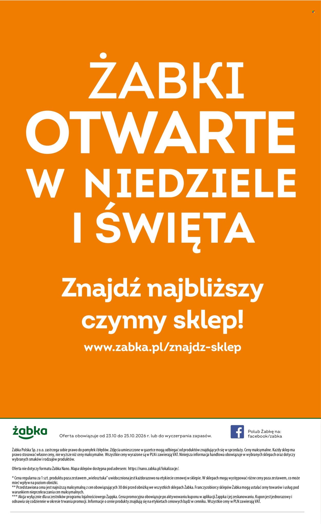 Gazetka ŻABKA - Od piątku 23.10.2026