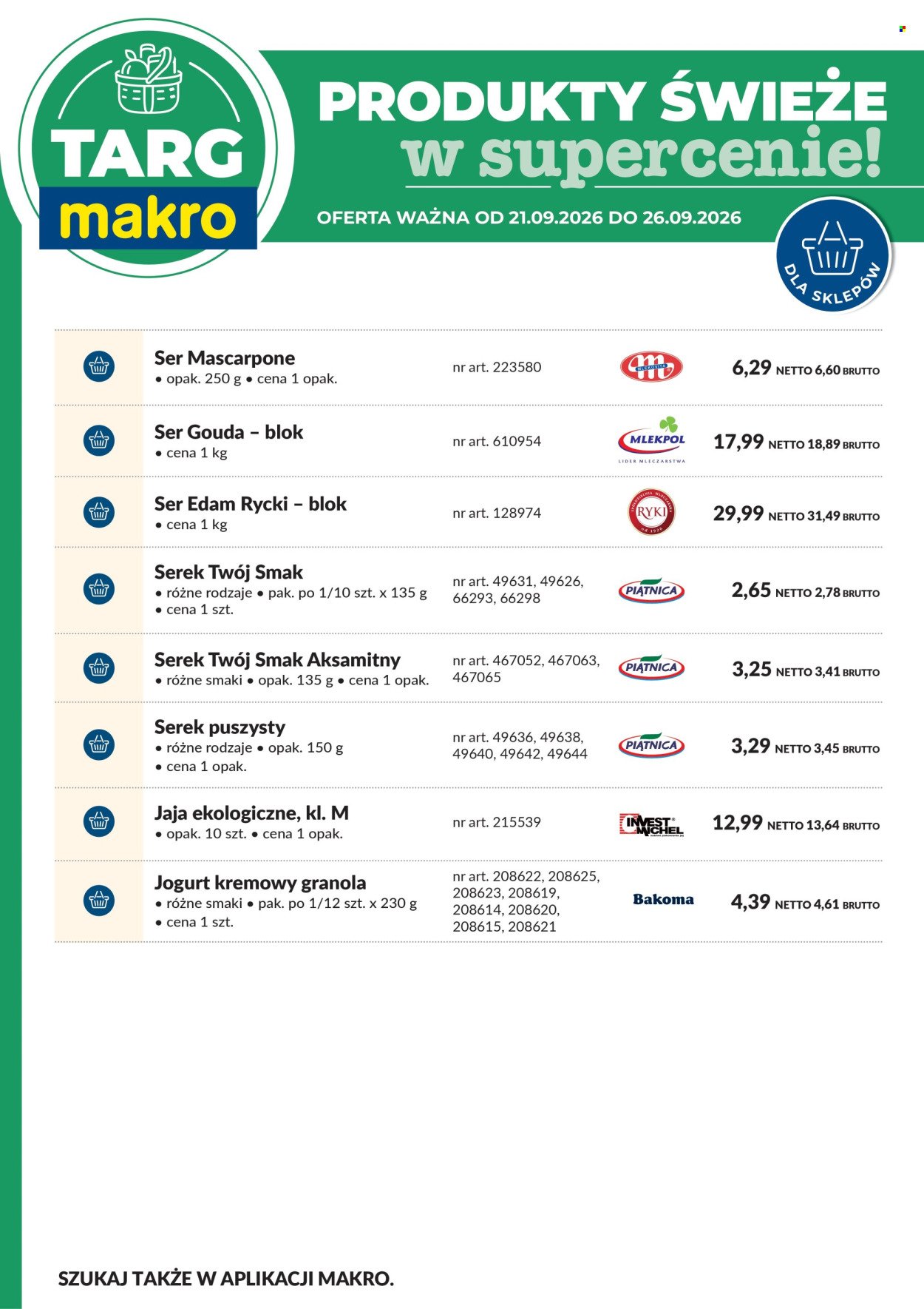 Gazetka MAKRO - Targ MAKRO - oferta świeża w super cenach!