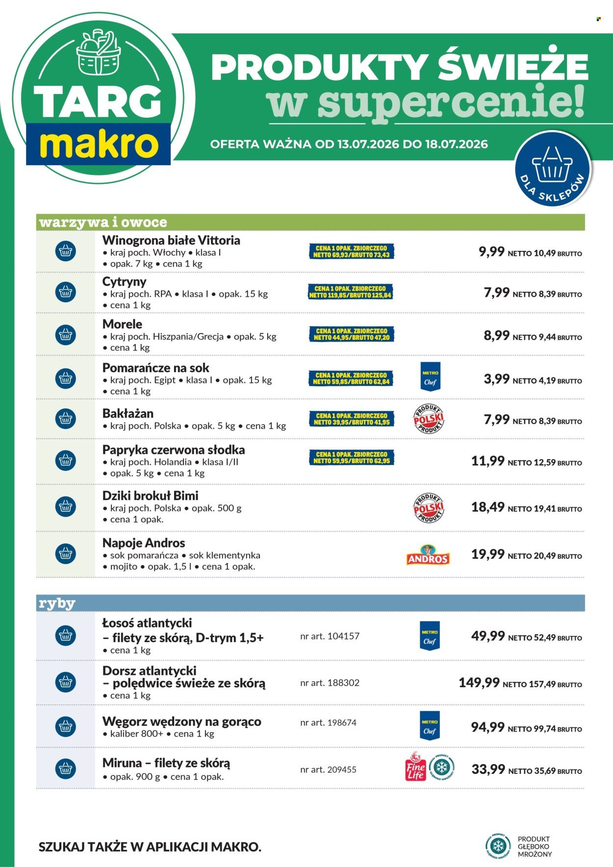 Gazetka MAKRO - Targ MAKRO - oferta świeża w super cenach!