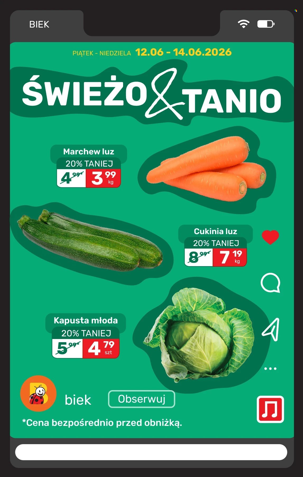Gazetka BIEDRONKA - Kiek