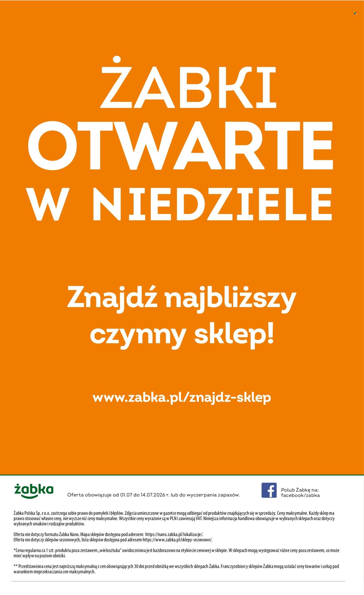 Gazetka ŻABKA - Od środy 1.07.2026