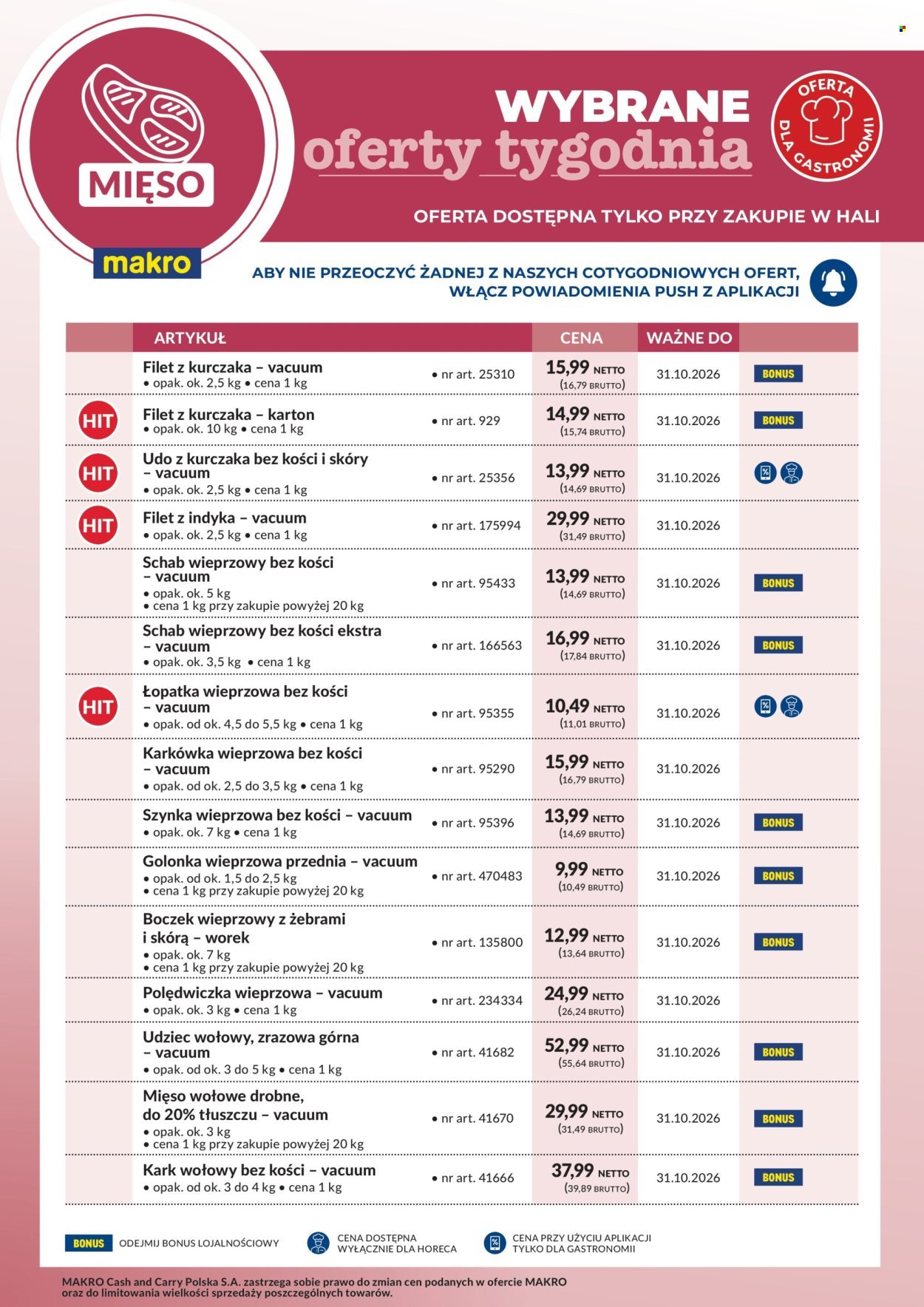 Gazetka MAKRO - Ulotka mięso - wybrane oferty tygodnia