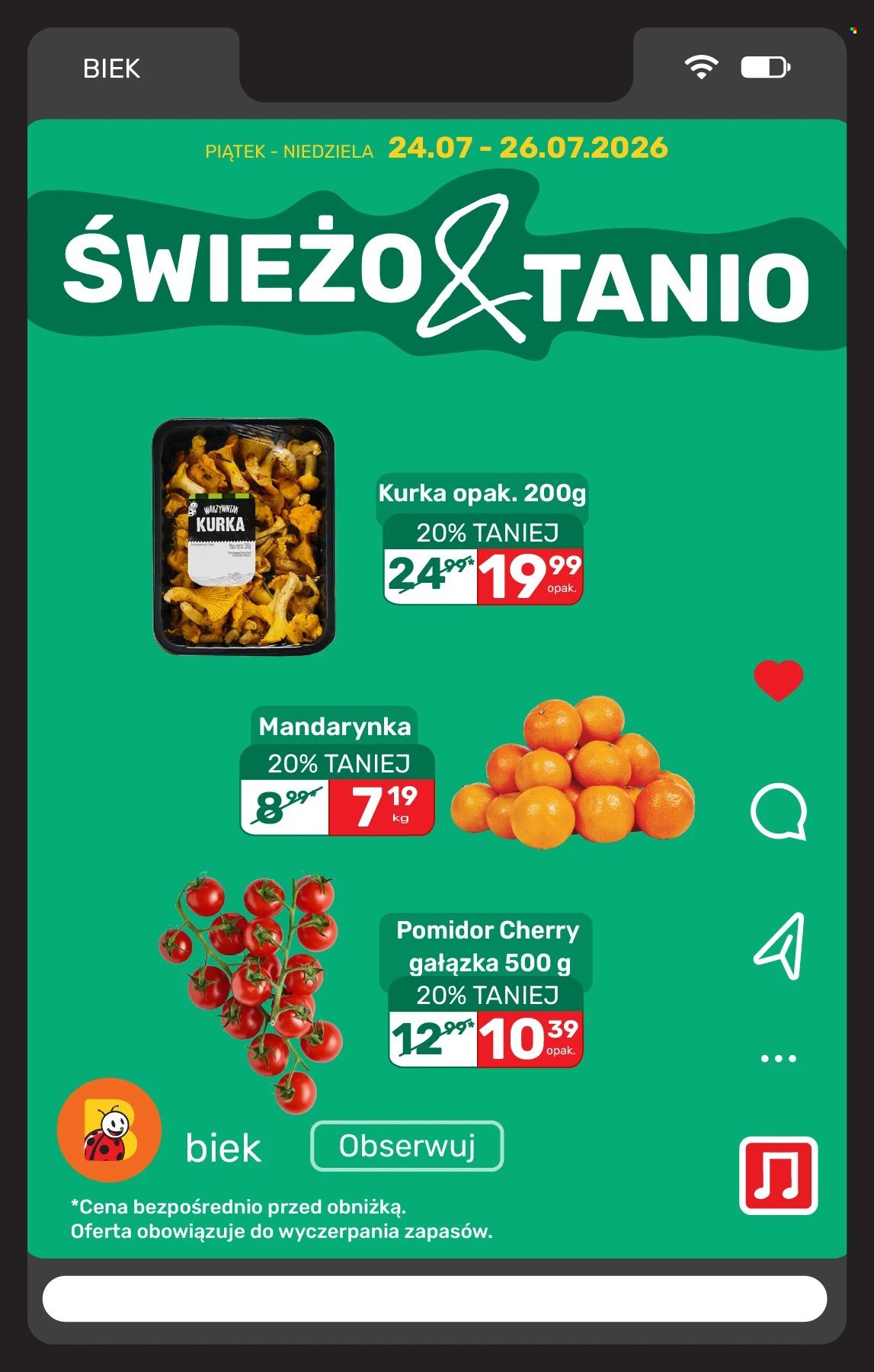 Gazetka BIEDRONKA - Biek