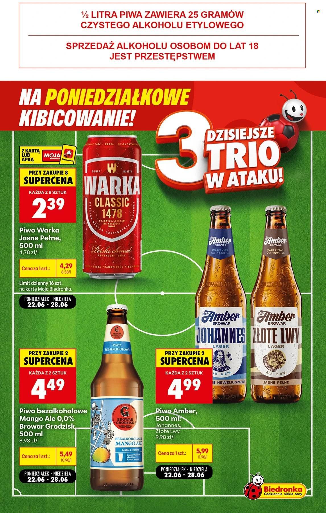 Gazetka BIEDRONKA - Na poniedziałkowe kibicowanie