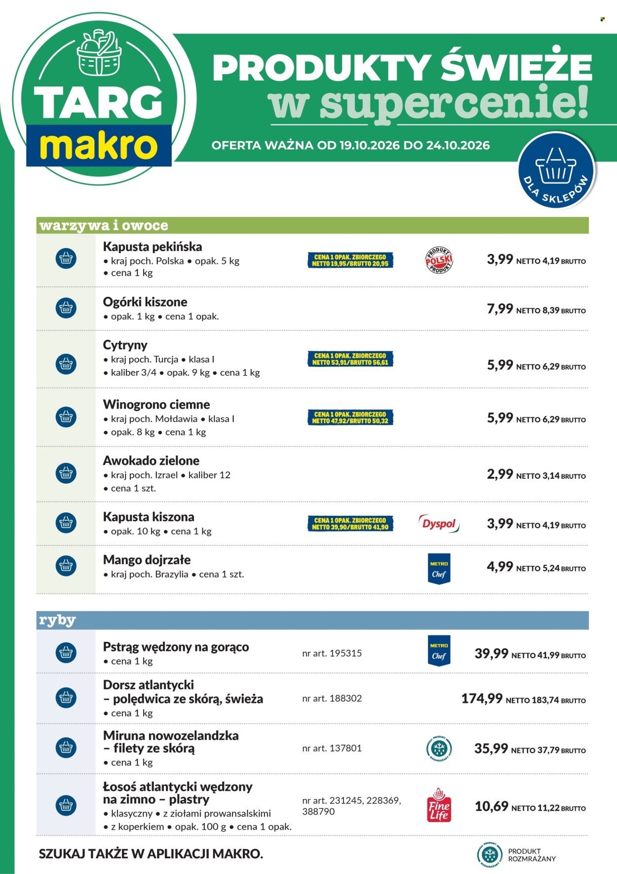 Gazetka MAKRO - Targ MAKRO - oferta świeża w super cenach!