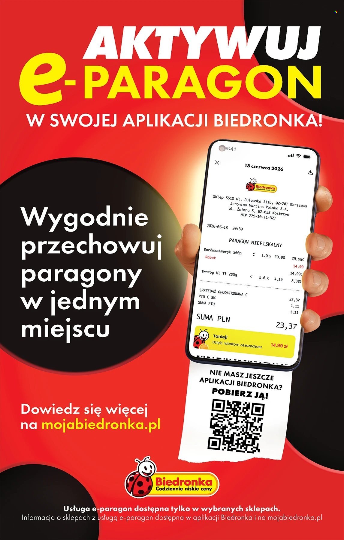 Gazetka BIEDRONKA - W tym tygodniu od poniedziałku