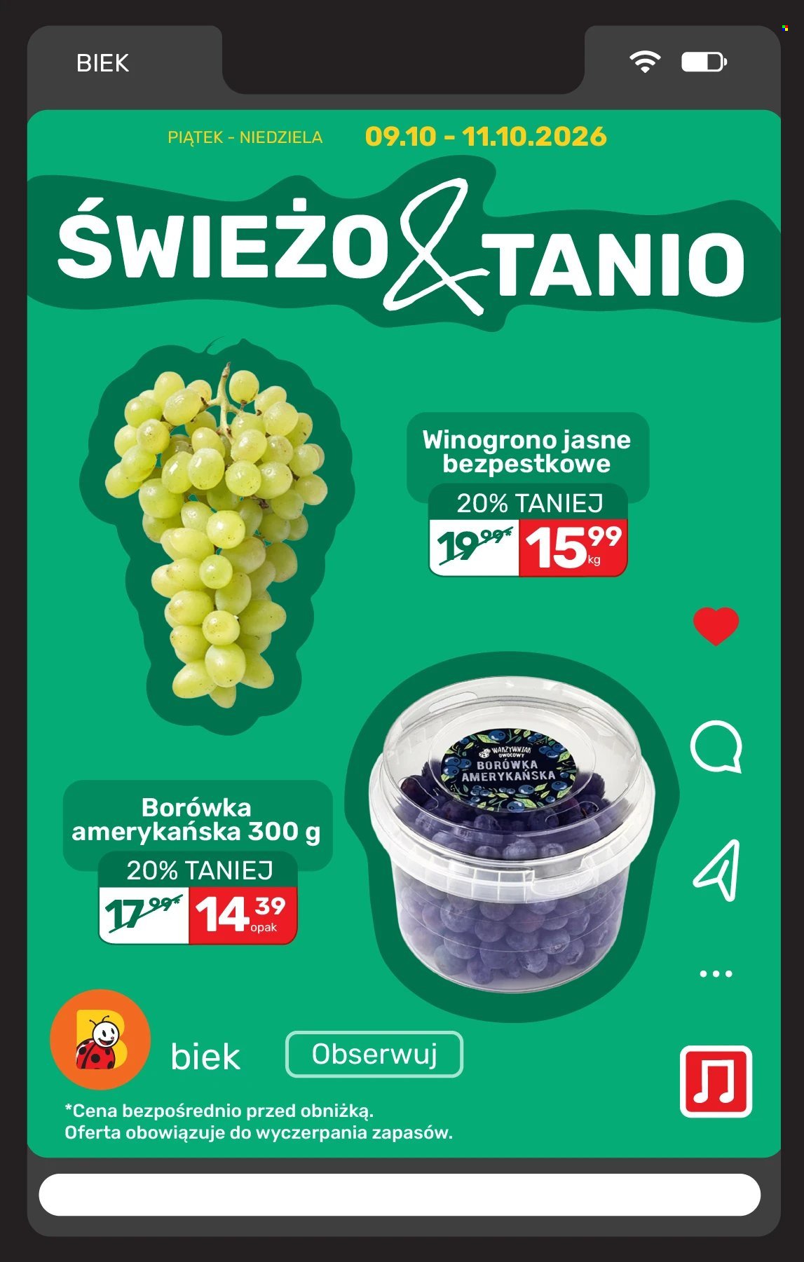 Gazetka BIEDRONKA - Biek