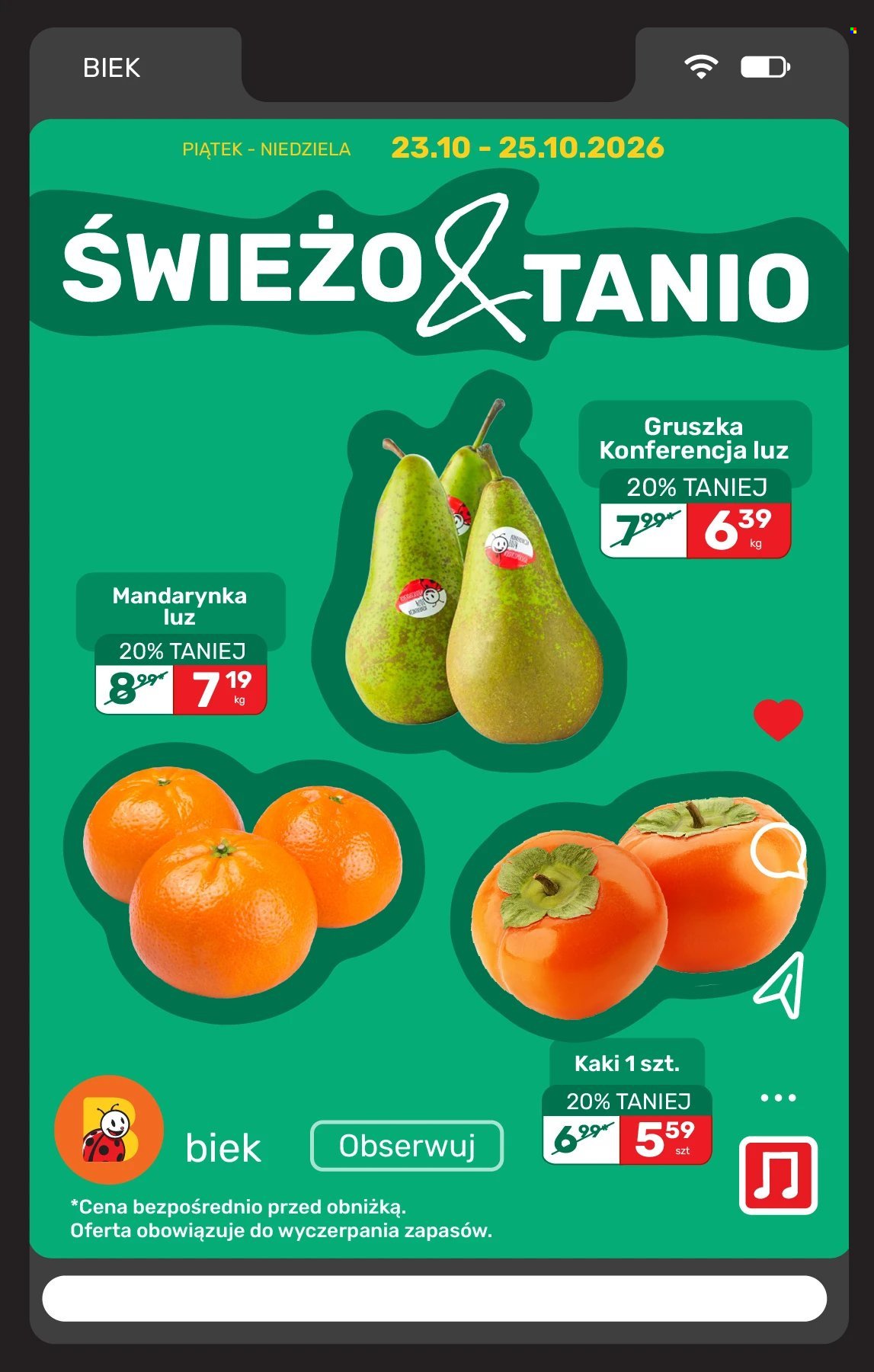 Gazetka BIEDRONKA - Biek