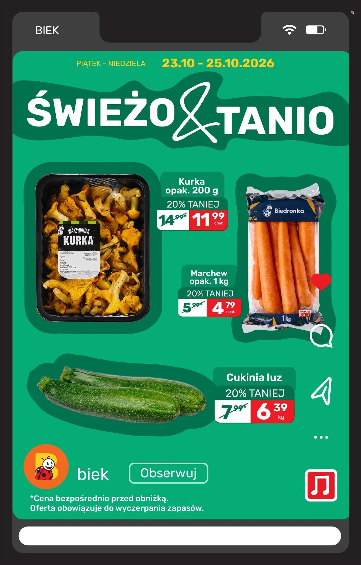 Gazetka BIEDRONKA - Biek