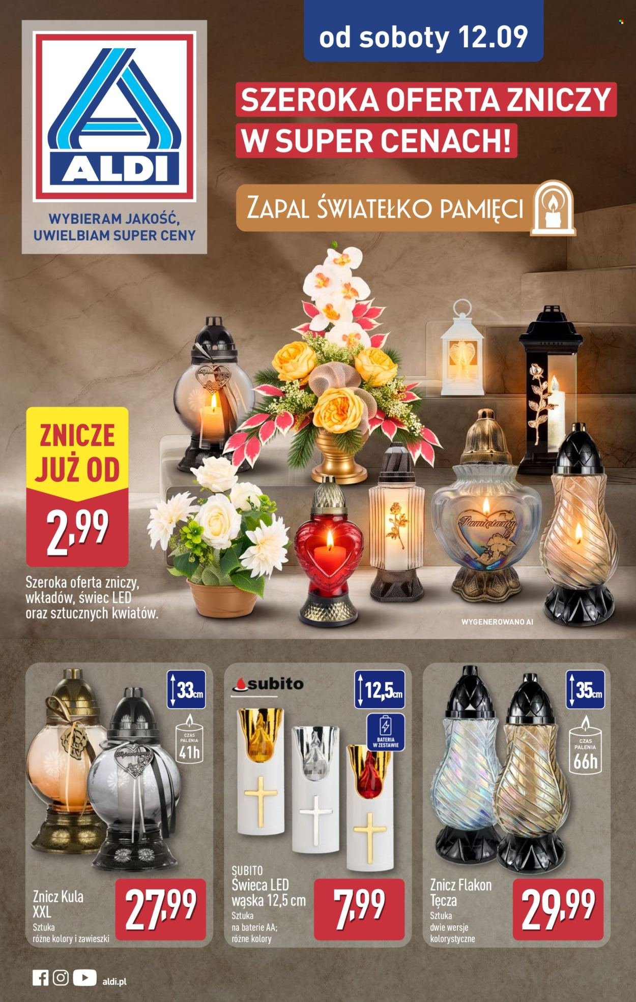 Gazetka ALDI - Znicze i stroiki