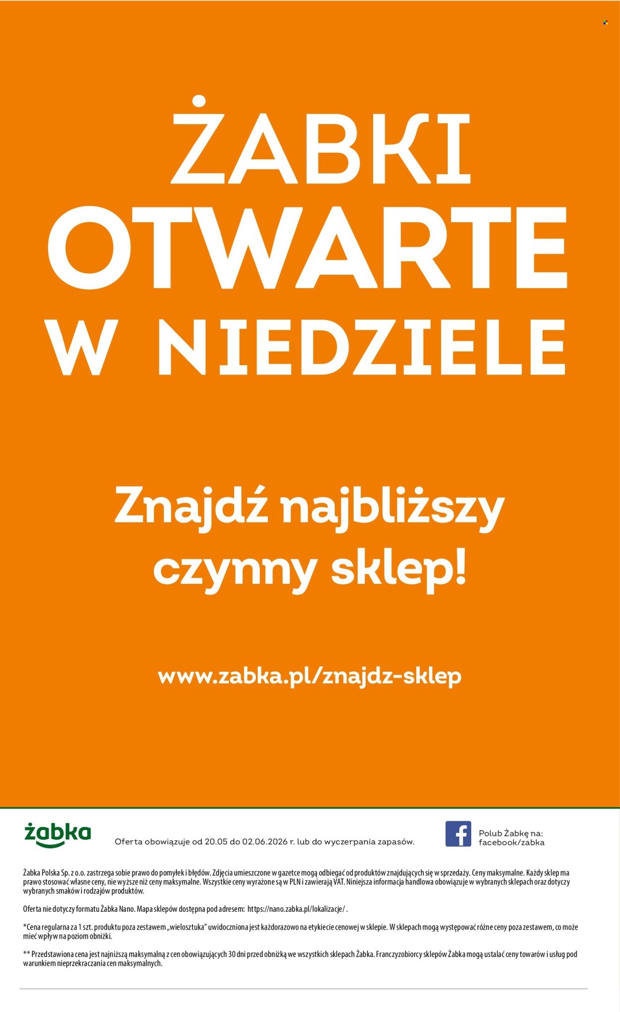 Gazetka ŻABKA - Od środy 20.05.2026