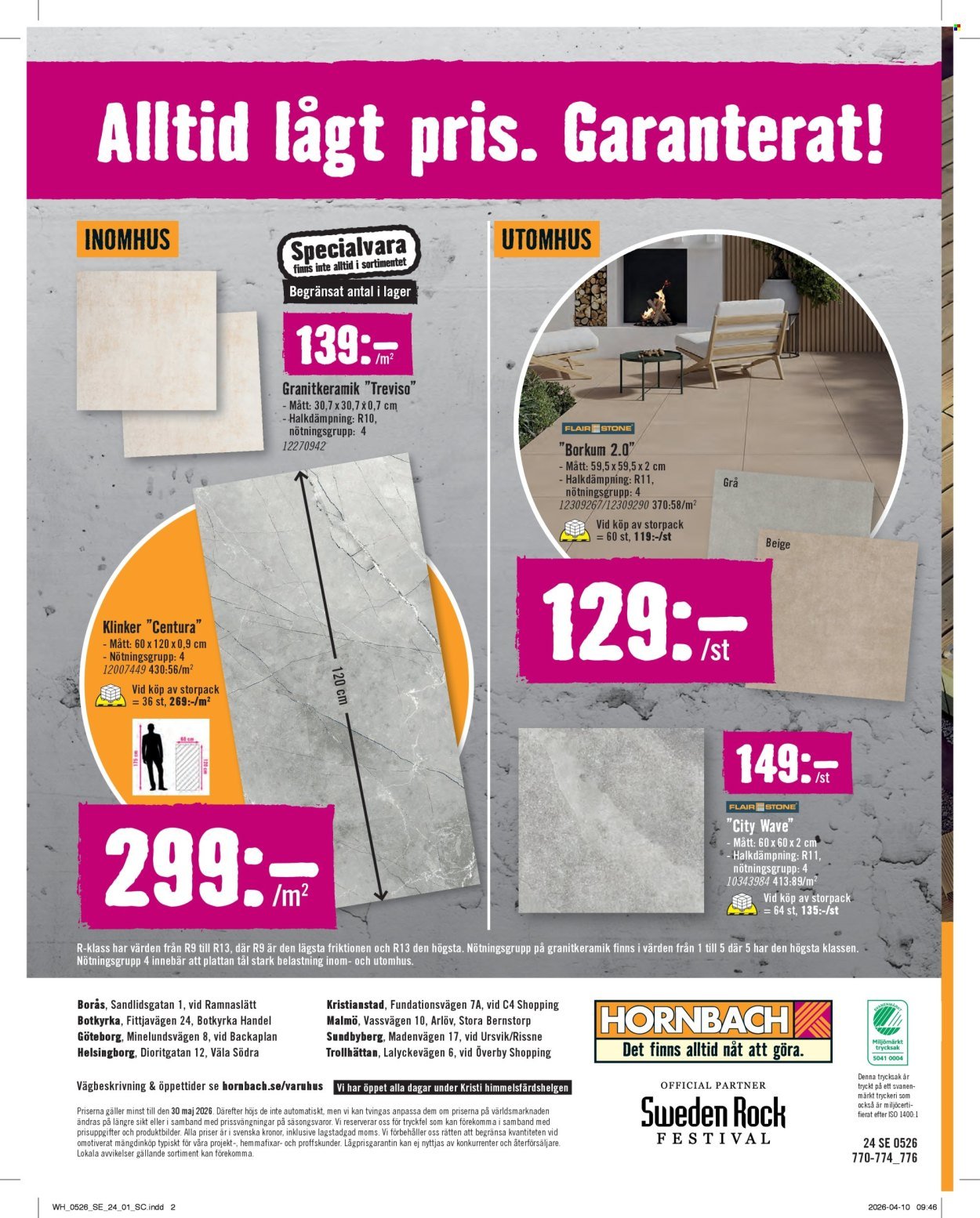HORNBACH reklamblad - T.o.m. fredag 01/05 2026
