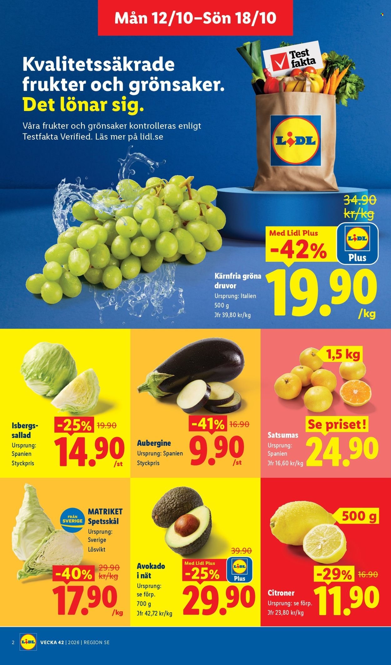 LIDL reklamblad - ERBJUDANDEN VECKA 42