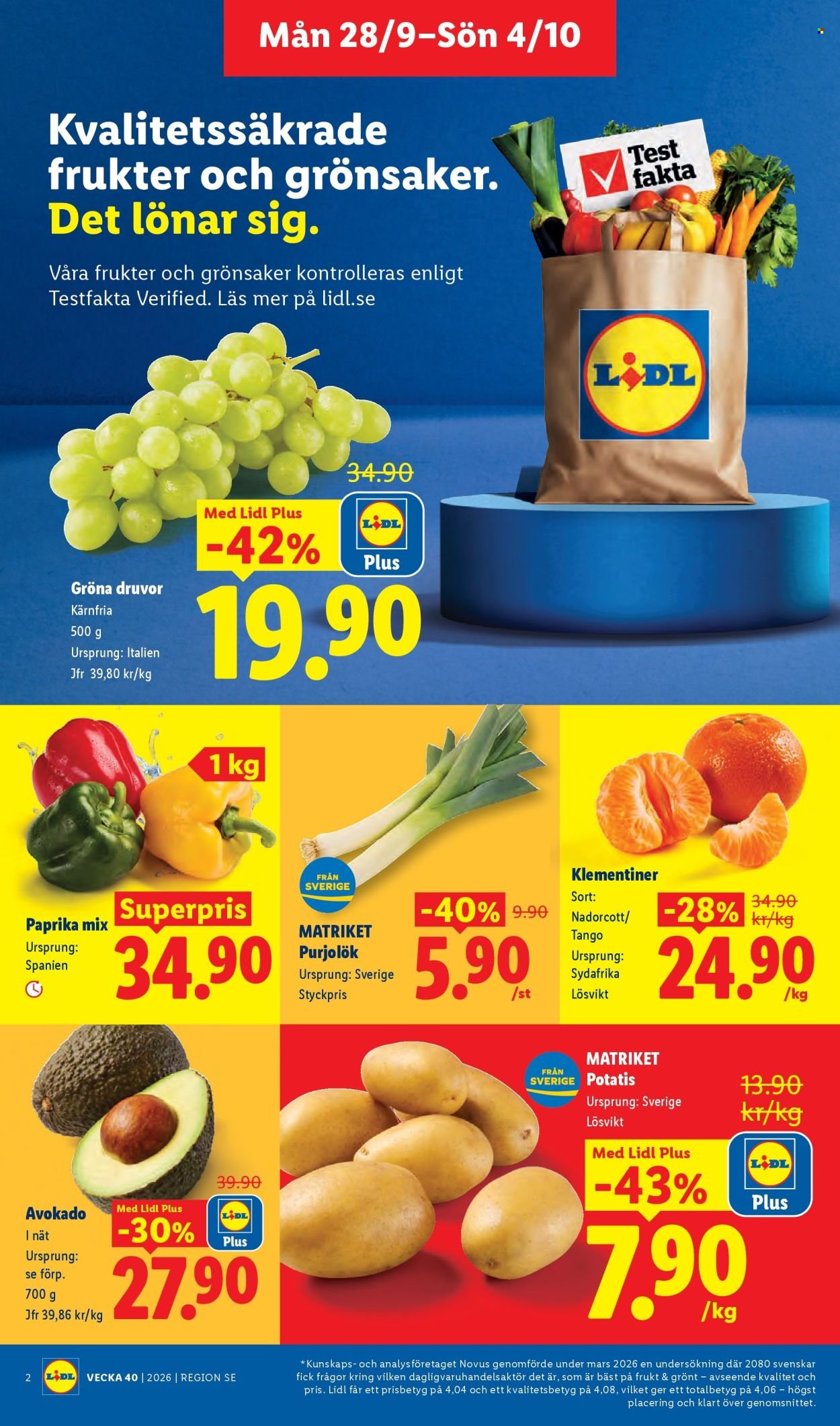 LIDL reklamblad - ERBJUDANDEN VECKA 40