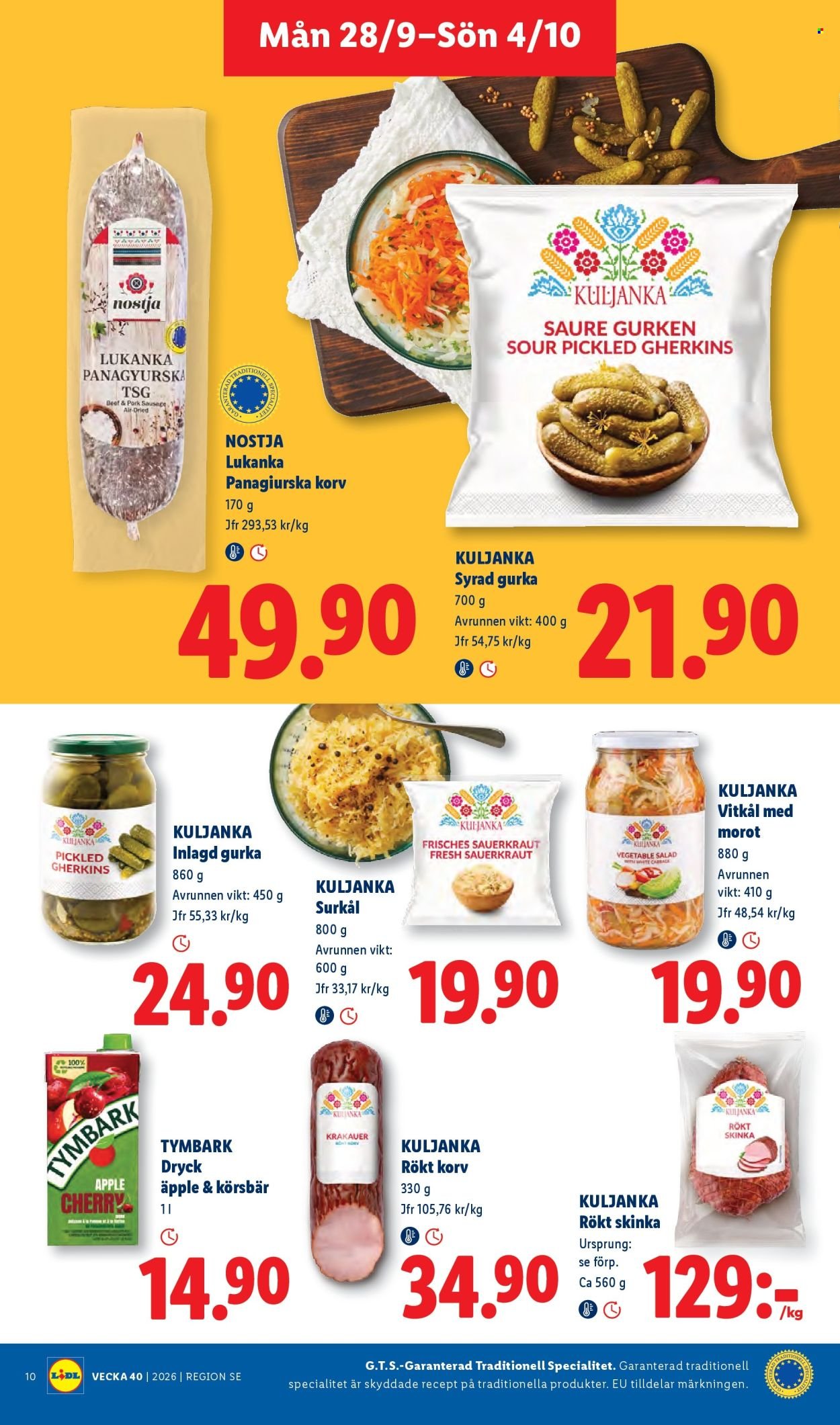 LIDL reklamblad - ERBJUDANDEN VECKA 40