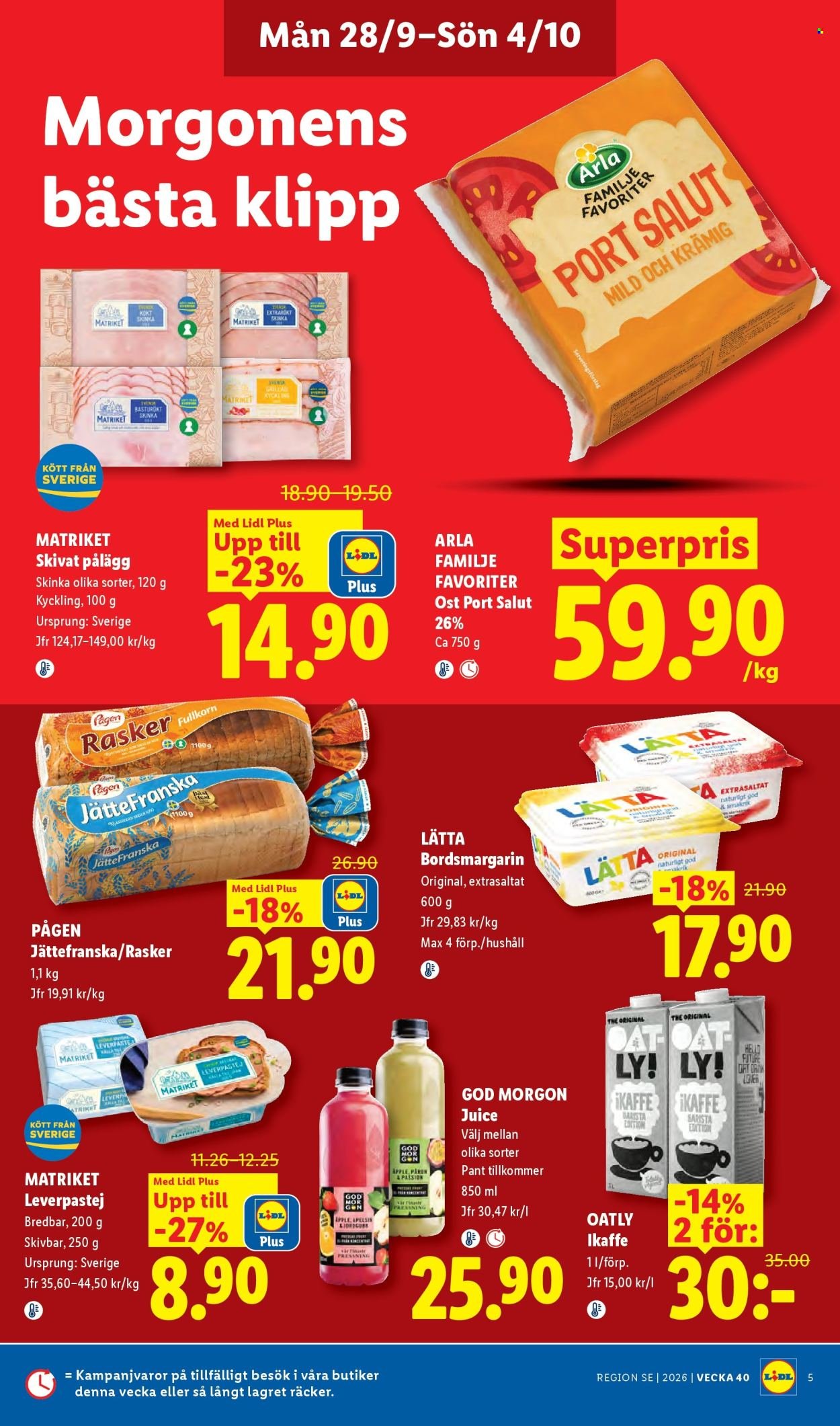 LIDL reklamblad - ERBJUDANDEN VECKA 40