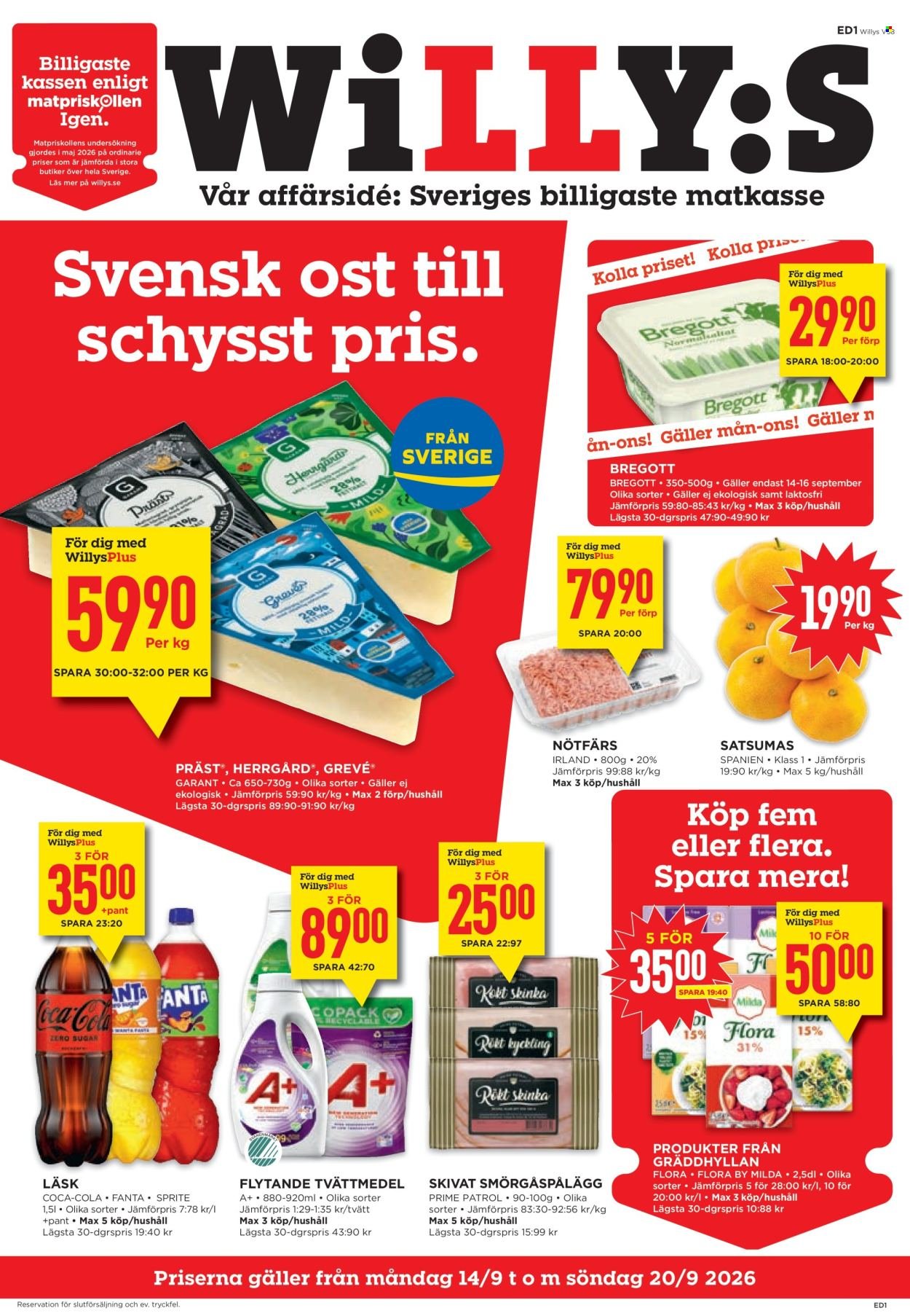 WILLYS reklamblad - T.o.m. måndag 14/09 2026
