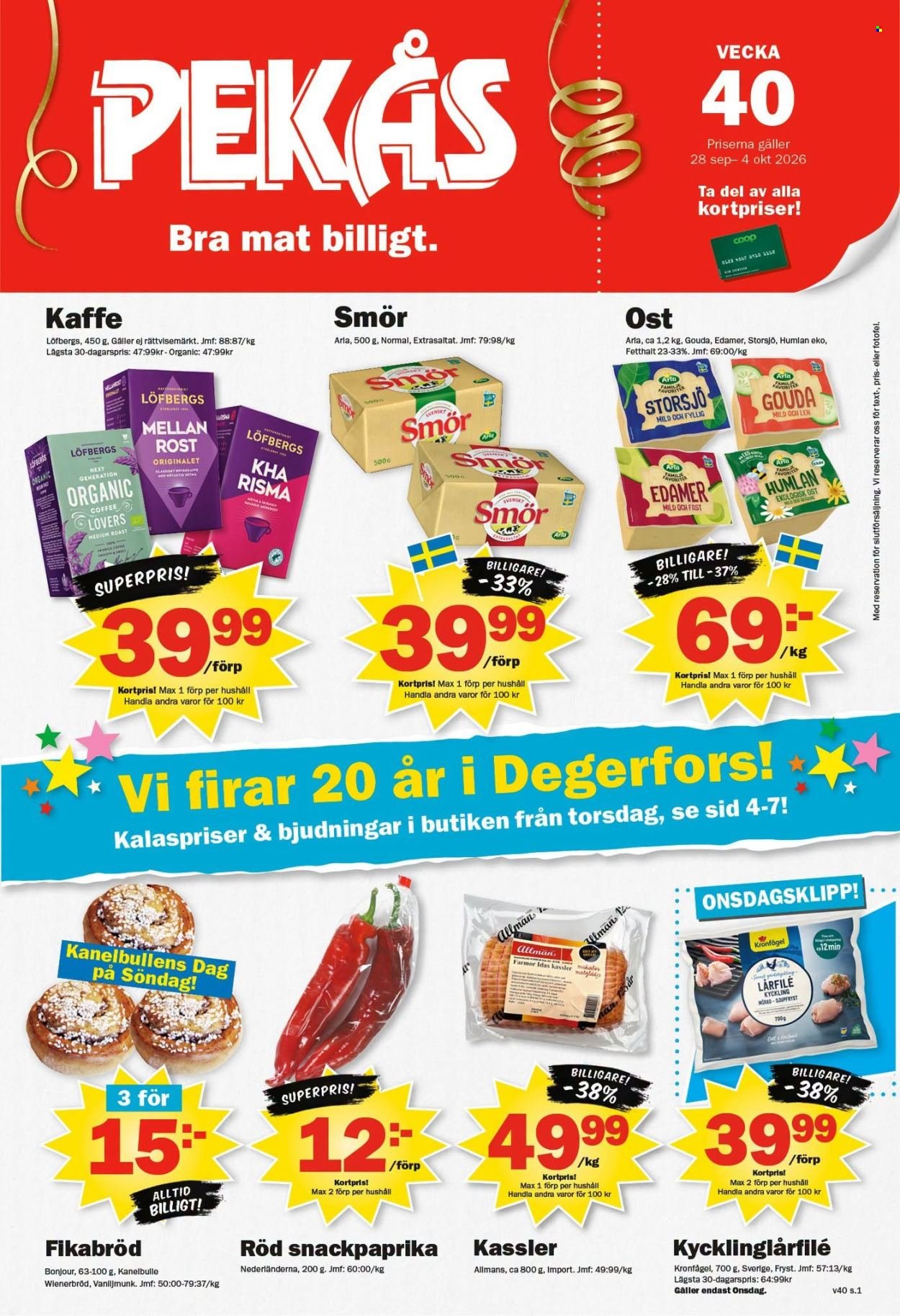 PEKÅS reklamblad - T.o.m. måndag 28/09 2026