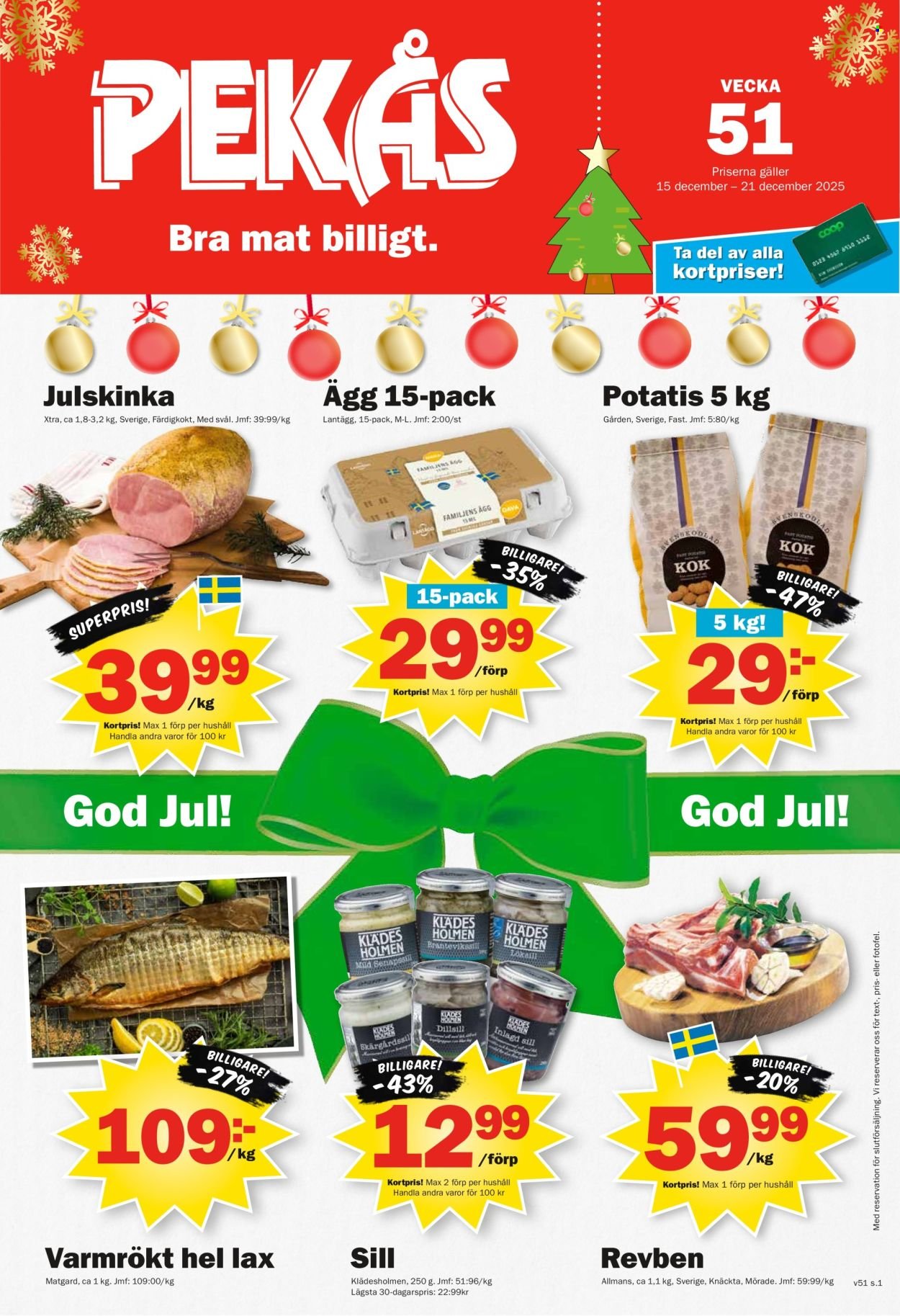 PEKÅS reklamblad - T.o.m. måndag 15/12 2025