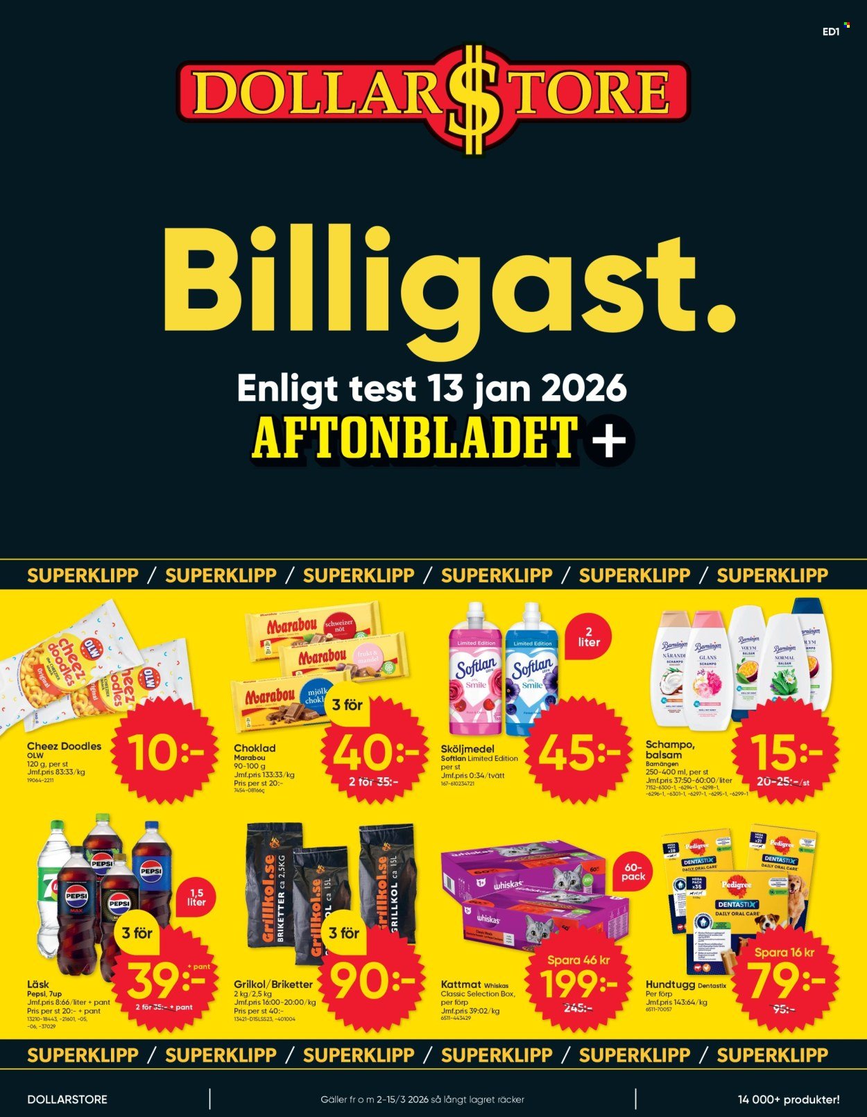 DOLLARSTORE reklamblad - T.o.m. måndag 02/03 2026