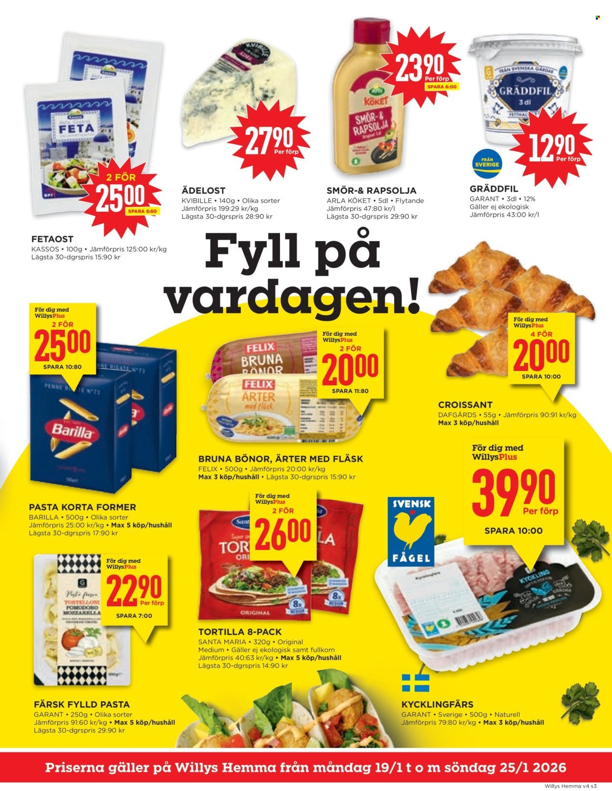 WILLYS reklamblad - T.o.m. måndag 19/01 2026