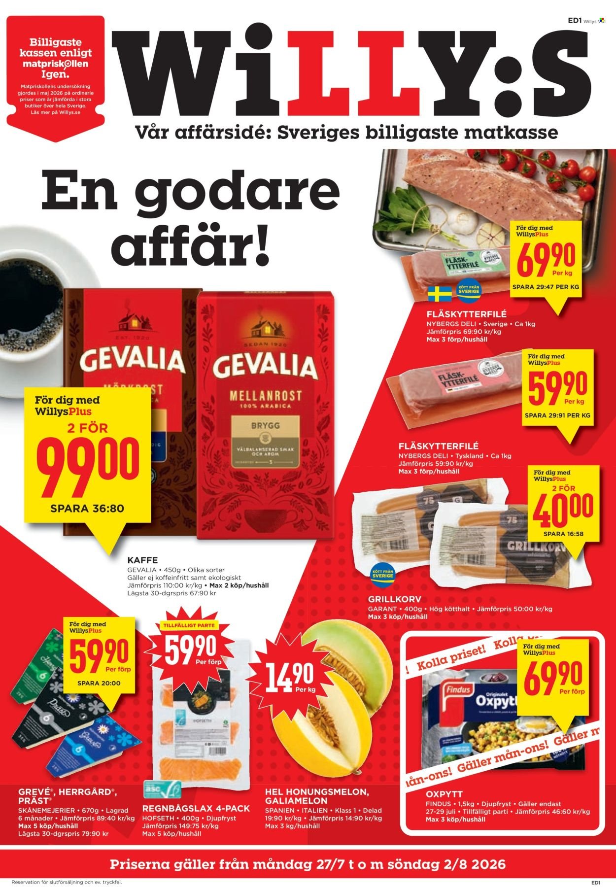 WILLYS reklamblad - T.o.m. måndag 27/07 2026