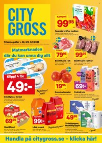 CITY GROSS reklamblad - T.o.m. måndag 03/08 2026