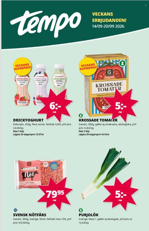TEMPO reklamblad - T.o.m. måndag 14/09 2026