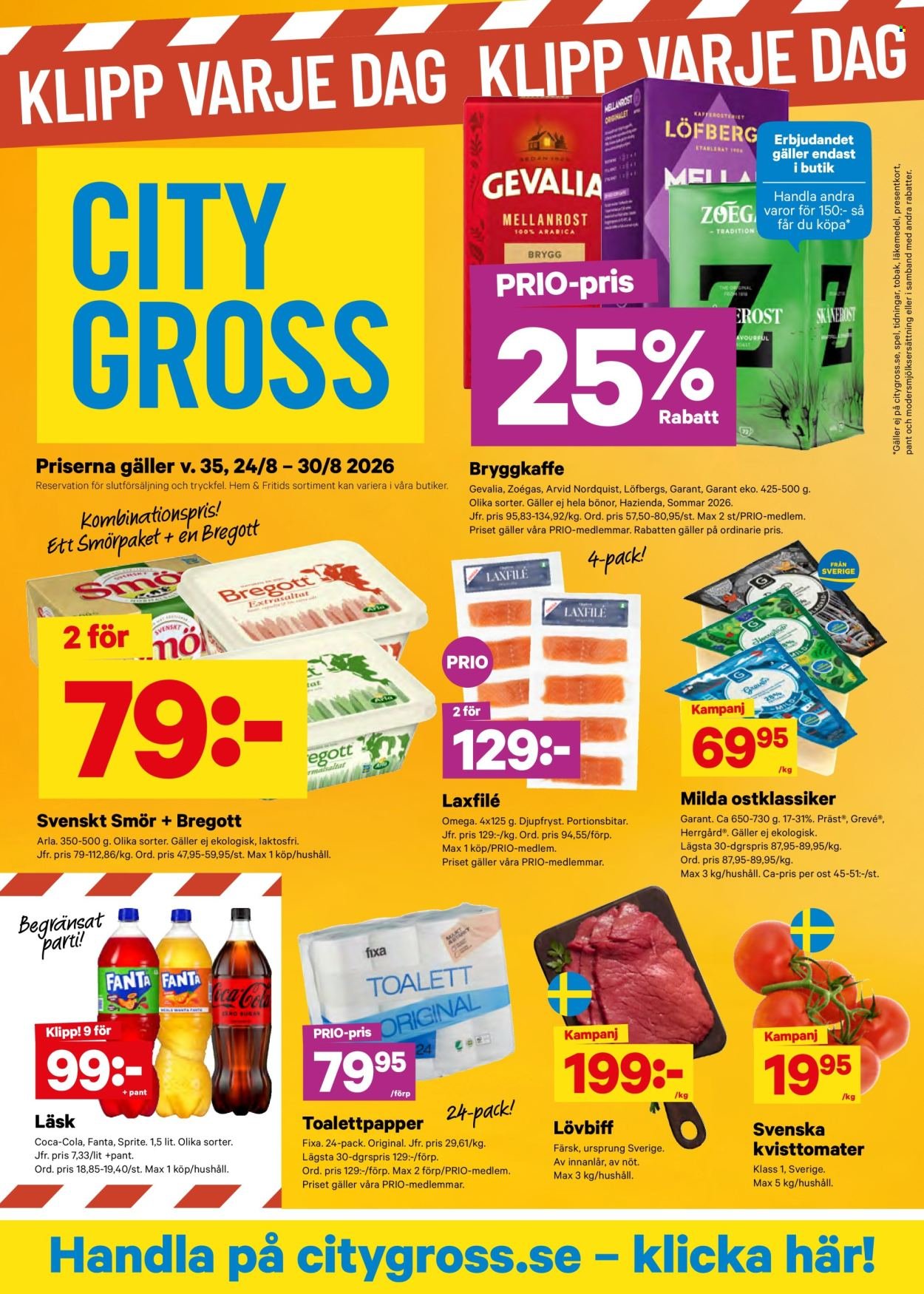 CITY GROSS reklamblad - T.o.m. måndag 24/08 2026