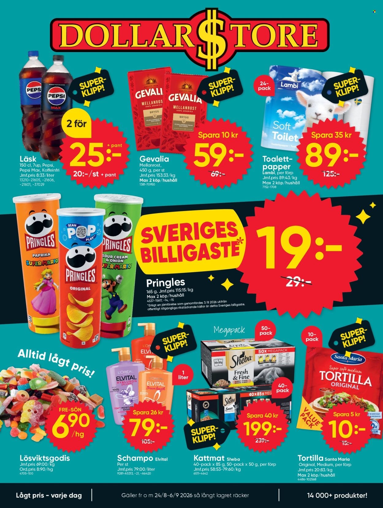 DOLLARSTORE reklamblad - T.o.m. måndag 24/08 2026